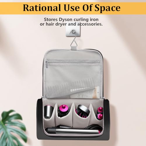 MAYCREATE® Travel Storage Bag for Dyson Airwrap Holder Hair Styler Organizer Attachments Portable with Hanging Hook Black Bag Only 3 PCS MAYCREATE® Travel Storage Bag for Dyson Airwrap Holder Hair Styler Organizer Attachments Portable with Hanging Hook Black Bag Only 3 PCS